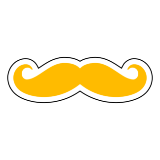 Moustache Sticker (Yellow)